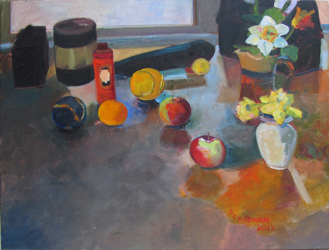 Apples and Oranges<br />oil on canvas